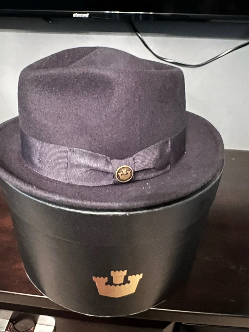 Goorin Bros Plum Felt Fedora with Branded Inner Band